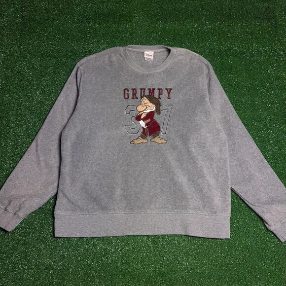 Disney grumpy Snow white crewneck Size XL Grey - Picture 1 of 9